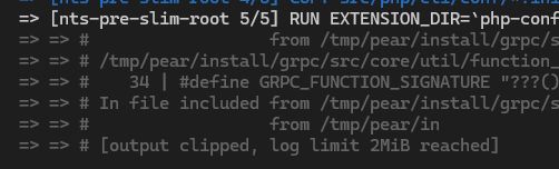 TIL: That #docker build has a size limit for logs 🧐