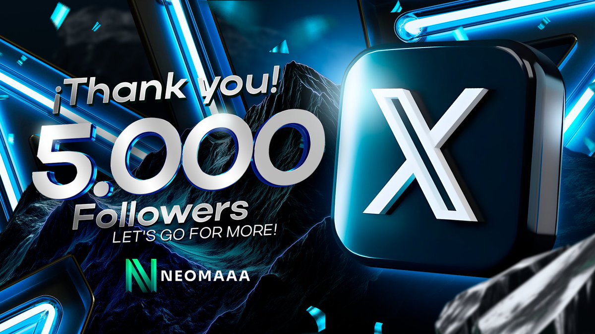 🚨 5,000 traders in our X community! 🚨

You’re not just a number — you’re part of the next generation of trading with NeomAAA.

And this is just the beginning 🚀

📊 Growth, mindset, and results — together.

🎉 This weekend, we’re celebrating with a huge giveaway!

Stay tuned…