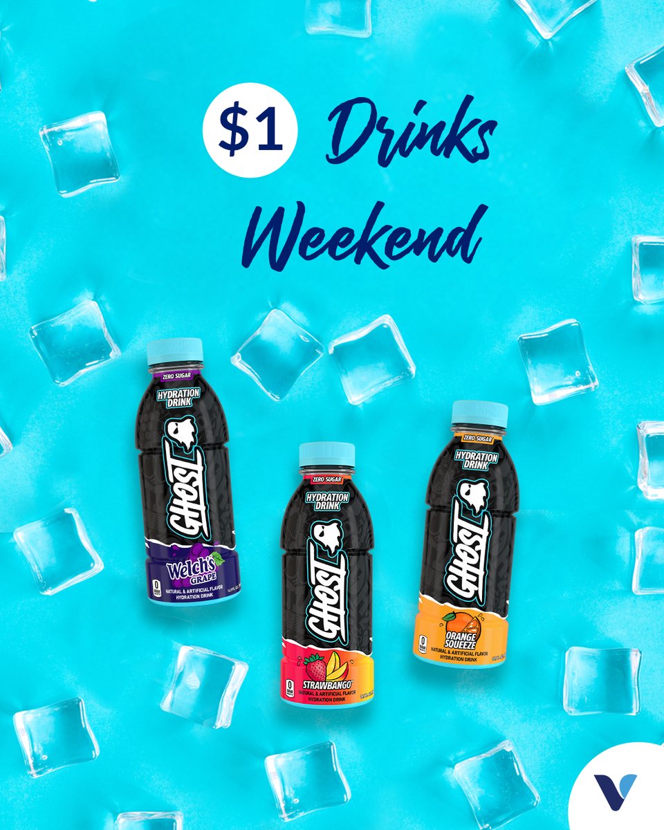 Get in on our dollar <a href="/GhostLifestyle/">GHOST</a> Hydration deal, in-store only this Thursday (6/19) through Sunday (6/22). 💧

*promotion limited to 6 singles