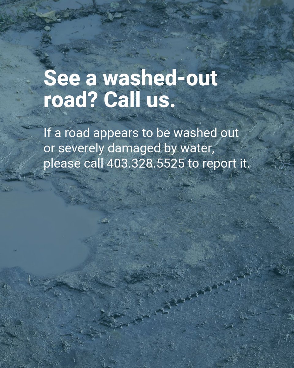 🌧 Significant rainfall alert: Our parched ground can’t soak it all—runoff risk is high! Pooling &amp; localized flooding possible in low‐lying spots.
🚗 Drive cautiously—watch for deep puddles.
🚧 Spot a washout? Call 403-328-5525.

#RainSafety #LethbridgeCounty