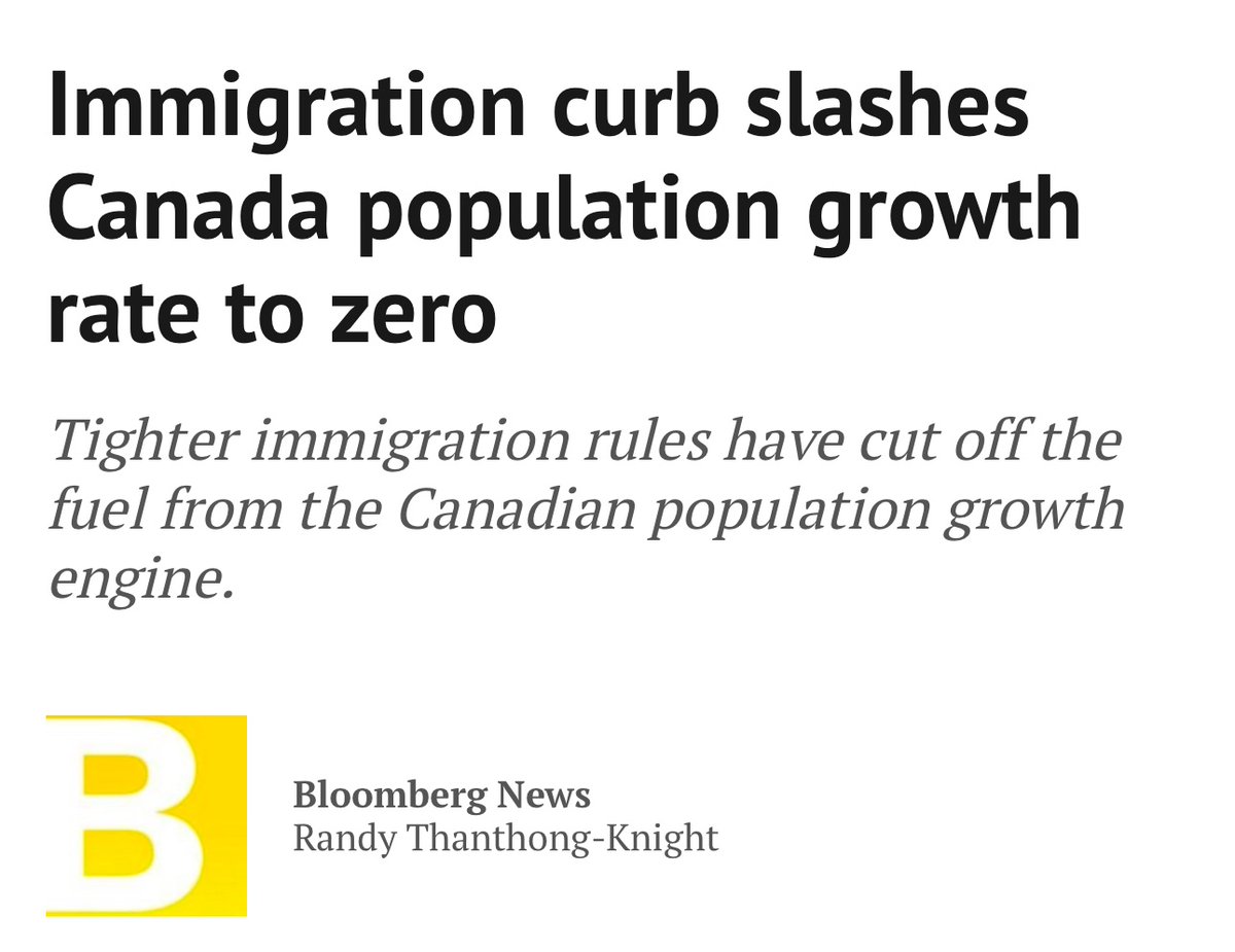 Bad news for real estate speculators, developers, corrupt immigration consultants, and cheap labour employers.

Great news for Canadians.