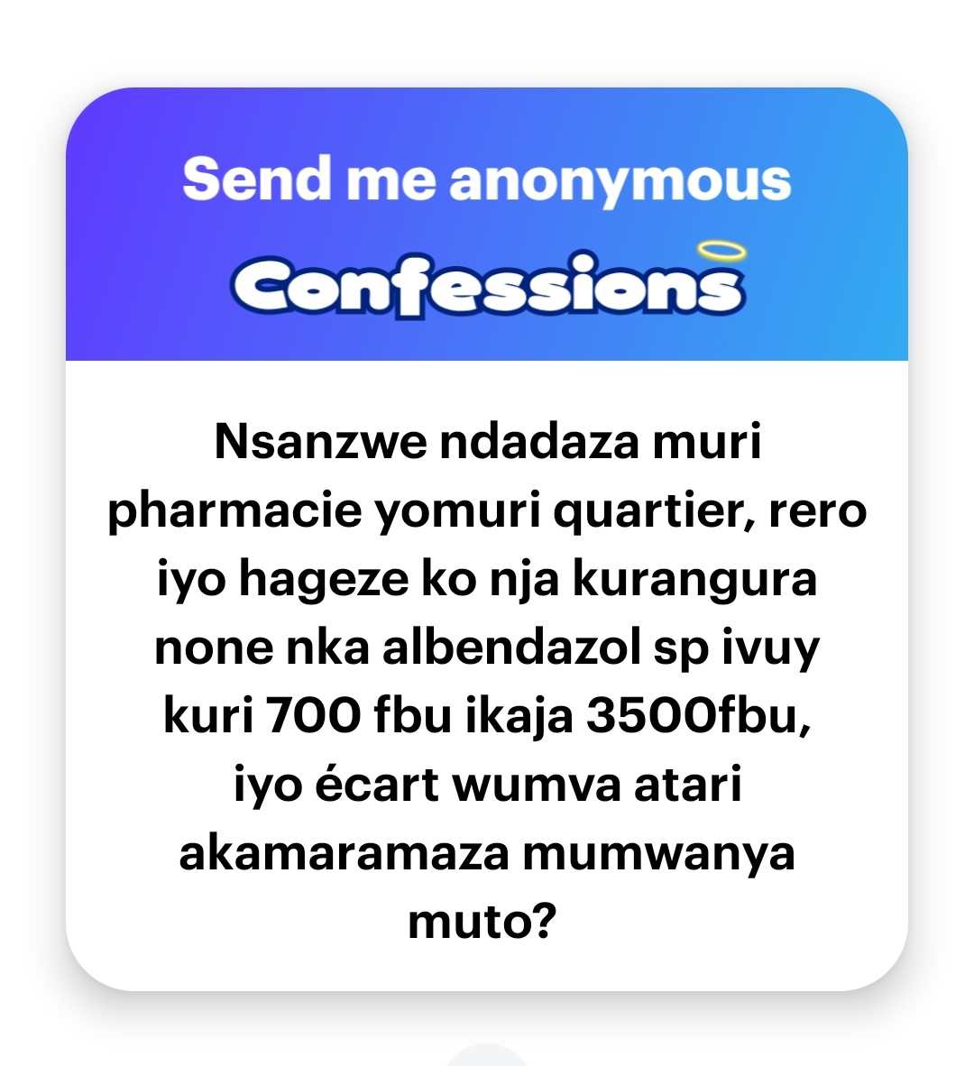 Les pharmaciens💬
#Abatwip
#AmagaraYacu
Uduze uva kuri 700 uja kuri 3500🫣