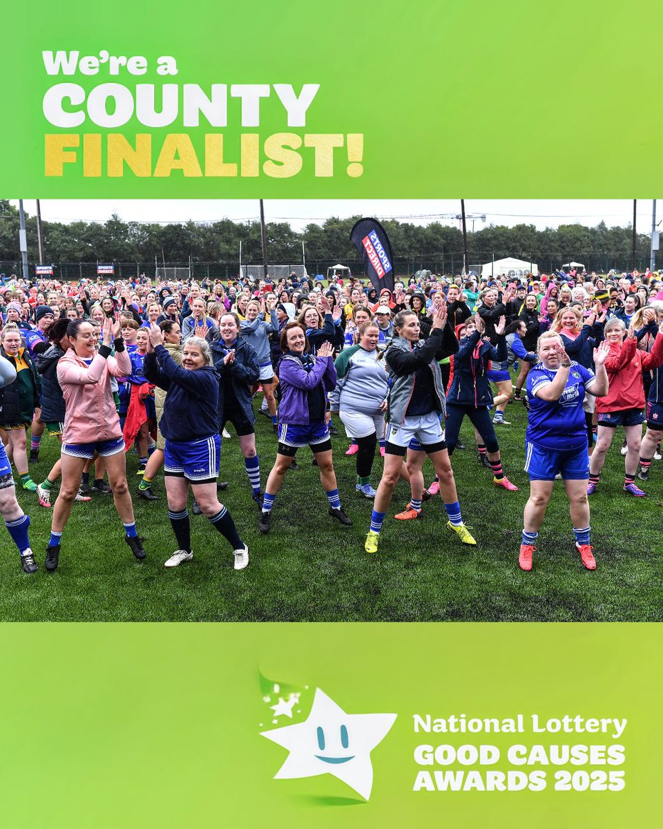 🎉We’re thrilled to announce that we’ve been selected as a County Finalist in the Sport Category of the National Lottery Good Causes Awards 2025! 
Thanks to the incredible support of the <a href="/NationalLottery/">The Irish National Lottery</a>  we’ve been recognised for the positive impact we’re making in our