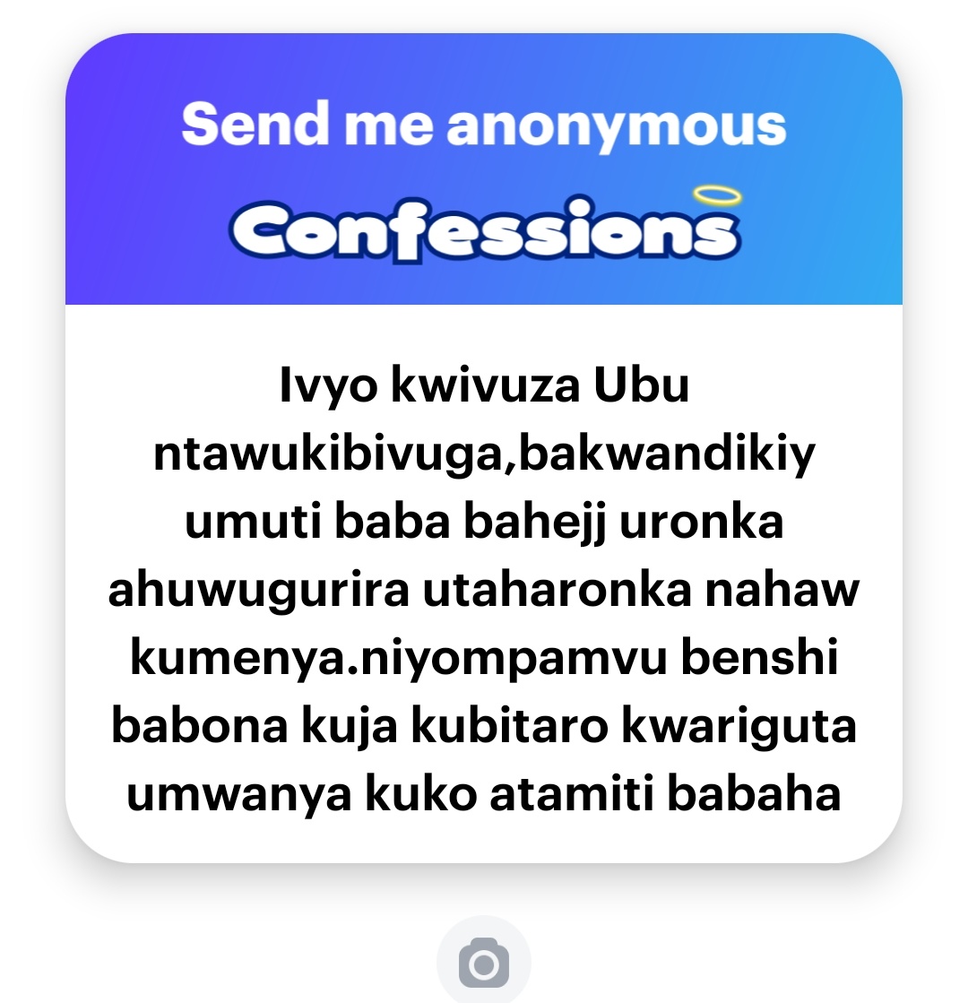 "Kuja kubitaro kwariguta umwanya..." #Abatwip ibi bintu nivyo? 

<a href="/HMKamenge/">Hôpital Militaire de Kamenge(H.M.K)</a> <a href="/kiraswissclinic/">KiraHosp SwissClinic</a> <a href="/KabwaSonia/">Sonia KABWA</a> <a href="/AntoineKaburahe/">KABURAHE</a> <a href="/RTNBurundi/">RTNB</a>