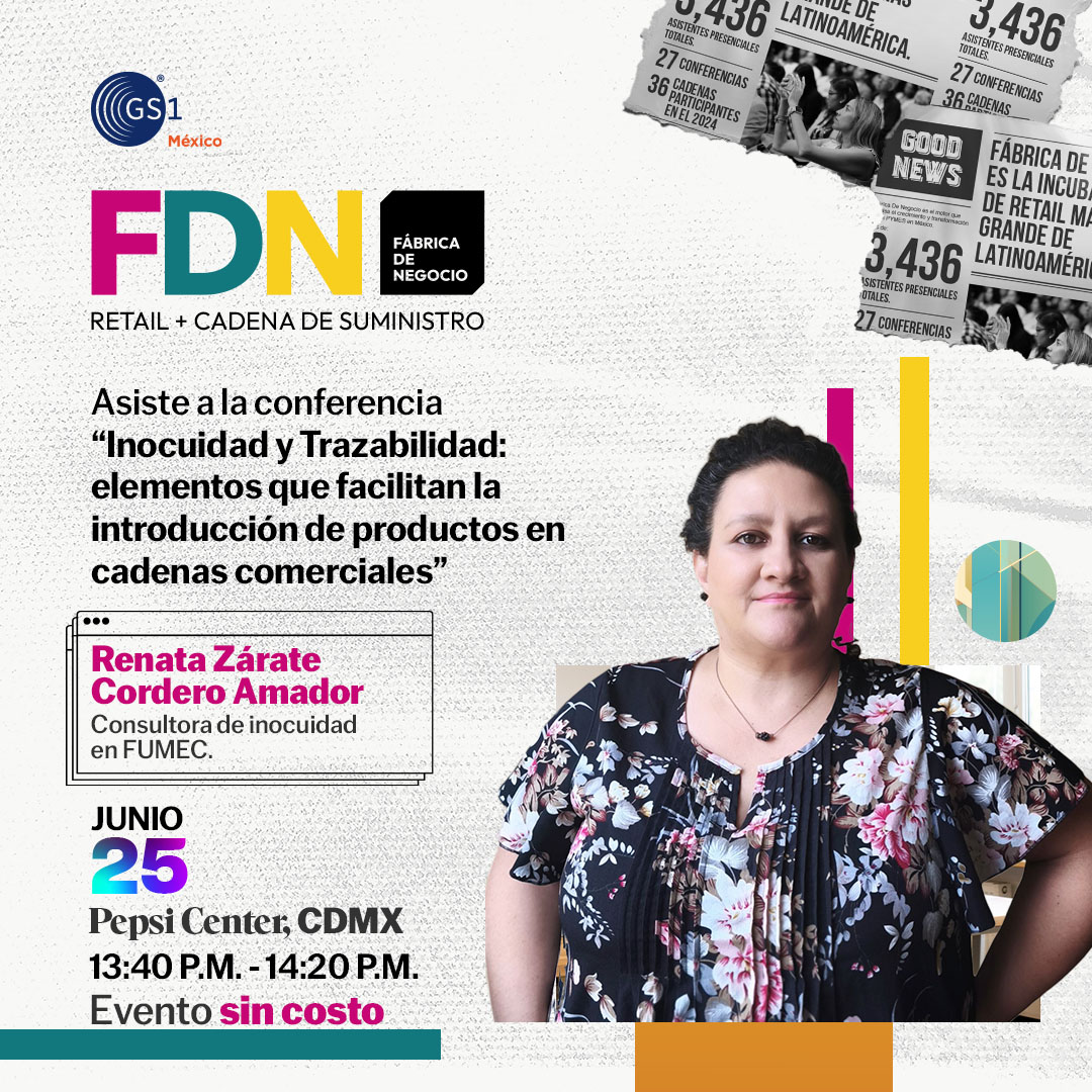 Asiste a la conferencia “Inocuidad y Trazabilidad: elementos que facilitan la introducción de productos en cadenas comerciales” por parte de Renata Zárate Cordero Amador, Consultora de inocuidad en FUMEC.

Regístrate: hubs.la/Q03smkT10