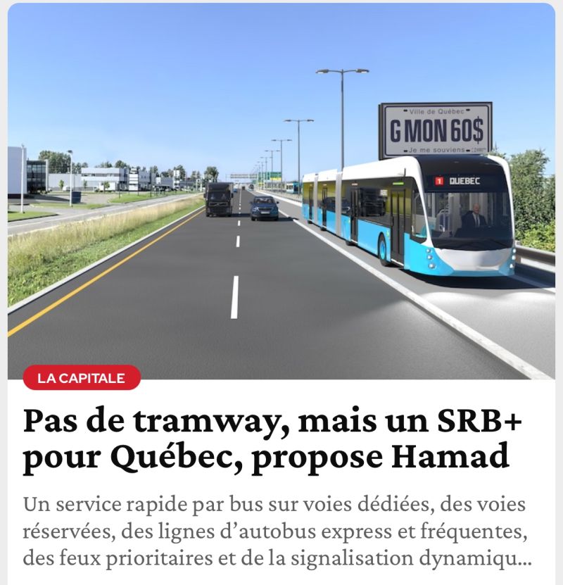 C_Savard's tweet image. [Tramway de Québec] J&apos;ai de la difficulté à comprendre pourquoi un candidat qui aspire à la mairie de Québec s&apos;oppose au projet de tramway. Si on regarde la situation froidement, nous avons ici un projet dont le financement est essentiellement attaché et l&apos;infrastructure payé par…