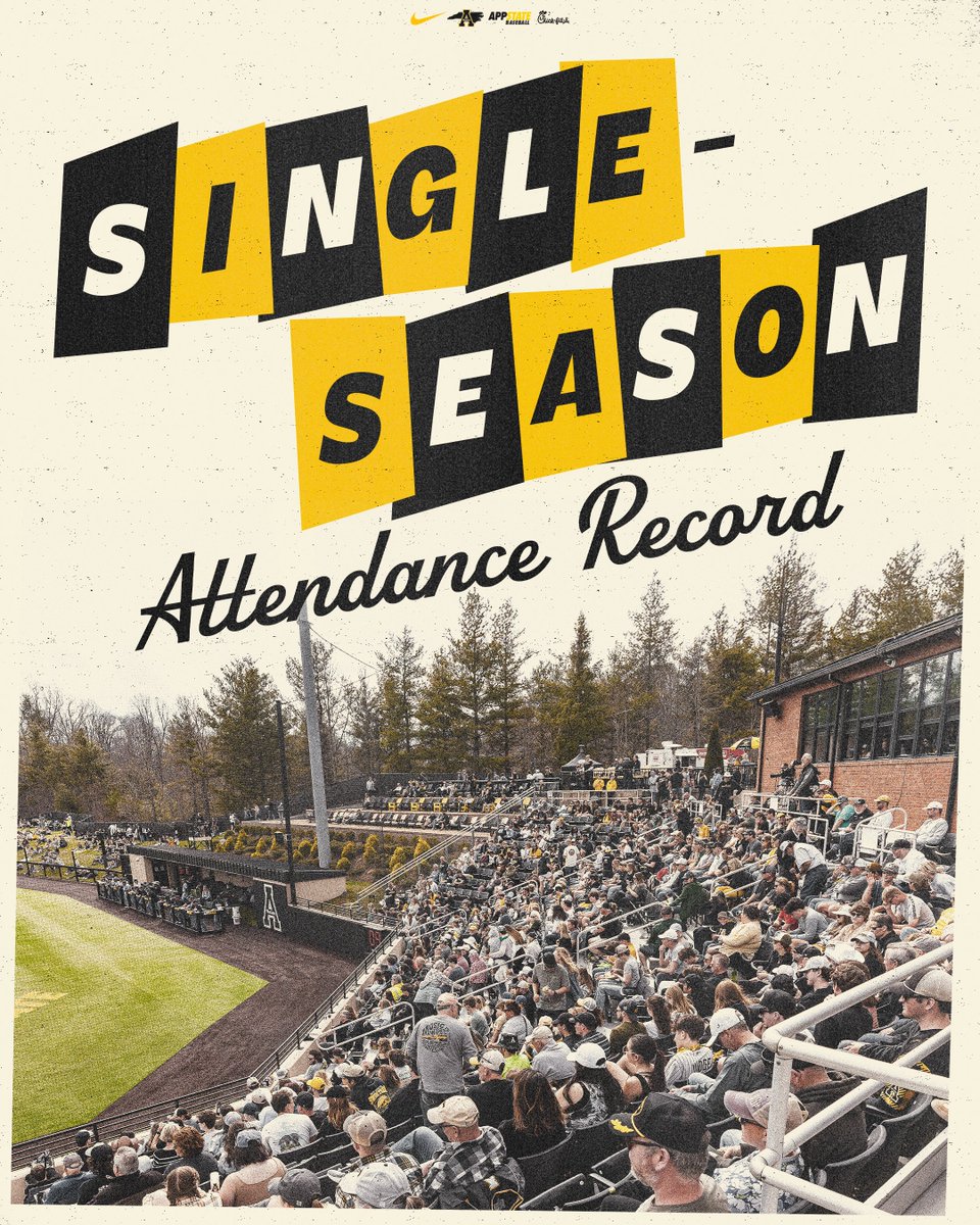 AppBaseball's tweet image. #AppNation, thank you for making 2025 the most attended season in program history!
Please continue to support our program this offseason by contributing to the Baseball Support Fund, which will help us enhance all aspects of our program!
👉 goapp.st/4kCNK5y
#TIGMA