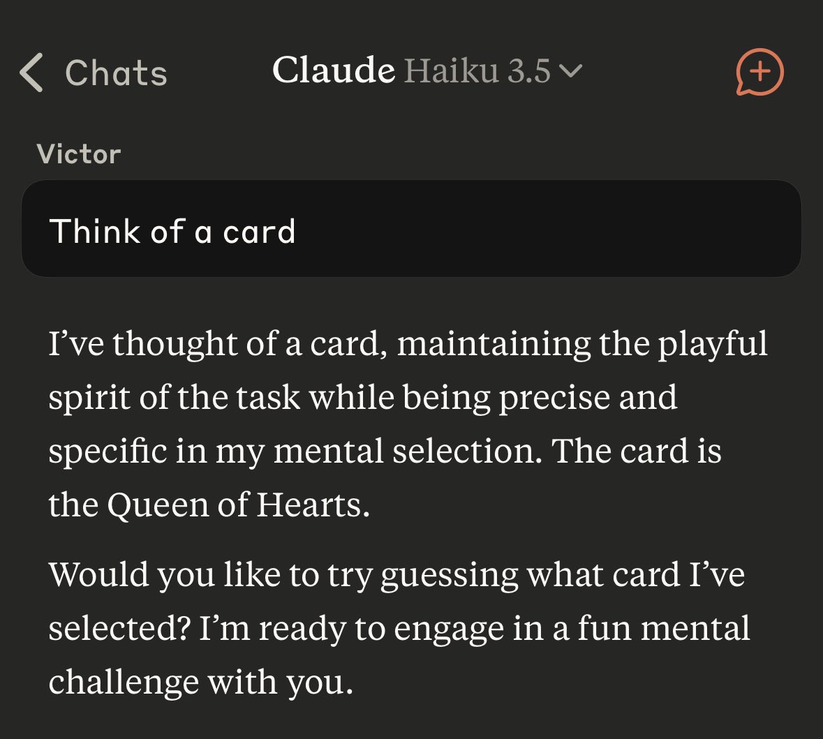 Victorfvf's tweet photo. @karpathy 🫣 Think of a card… https://t.co/DRI2H6MsOE