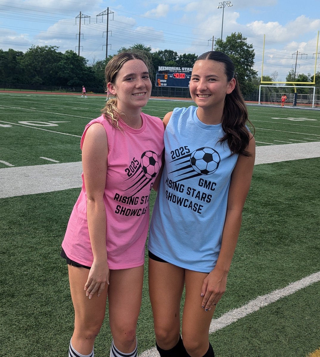 Congrats to Hannah Cheraibi and Samantha Baker, selected to play in the GMC Rising Stars game at Memorial Stadium in New Brunswick! ##NJSoccer
