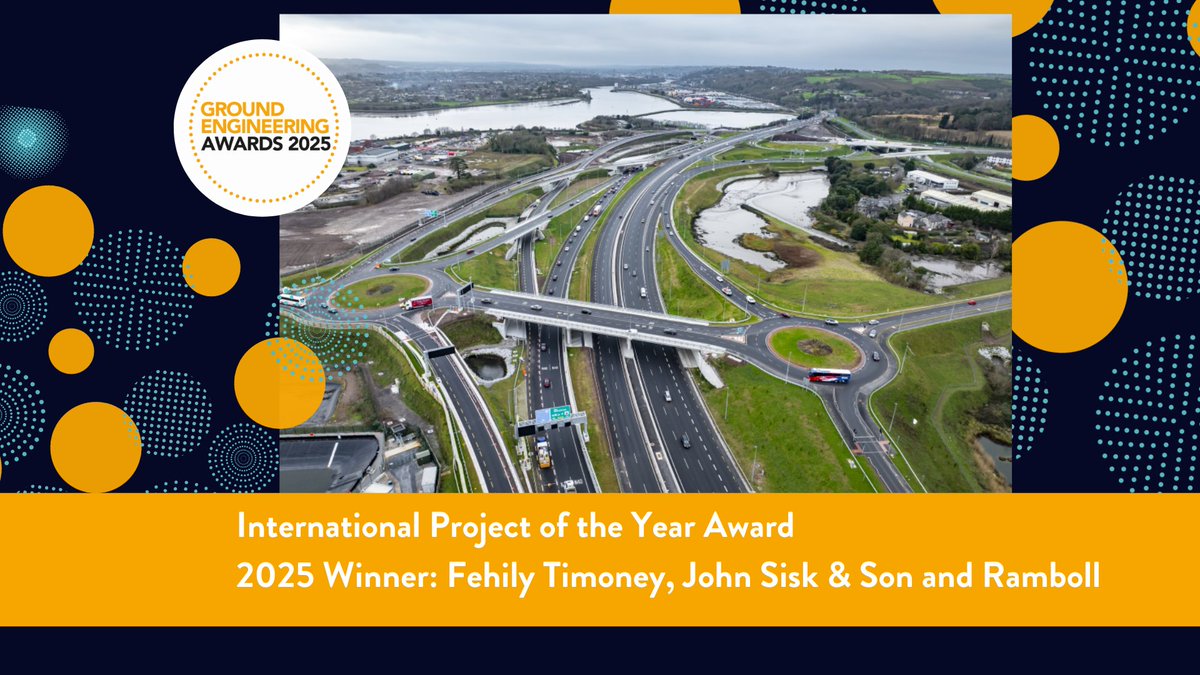 🌍 International Project of the Year

Well done to Fehily Timoney, John Sisk &amp; Son and <a href="/ramboll/">Ramboll</a> for Dunkettle Interchange Upgrade – winner of the #GEAwards International Project of the Year!  
#winner #groundengineering