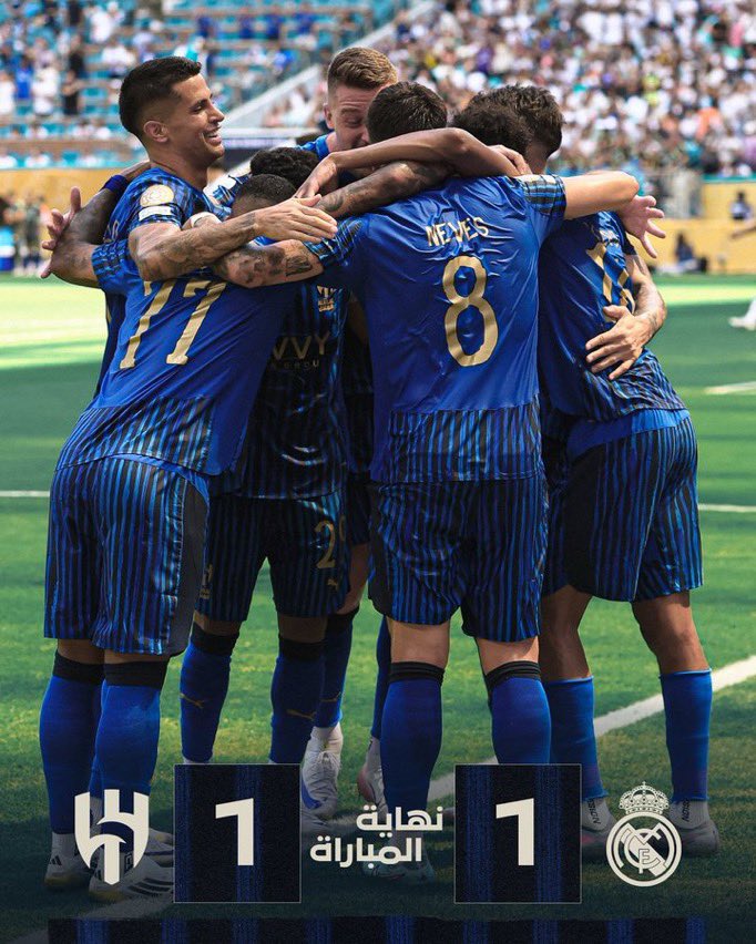 #الهلال_ريال_مدريد

تعادل .. عادل 
مستوى رائع من زعيم آسيا #الهلال