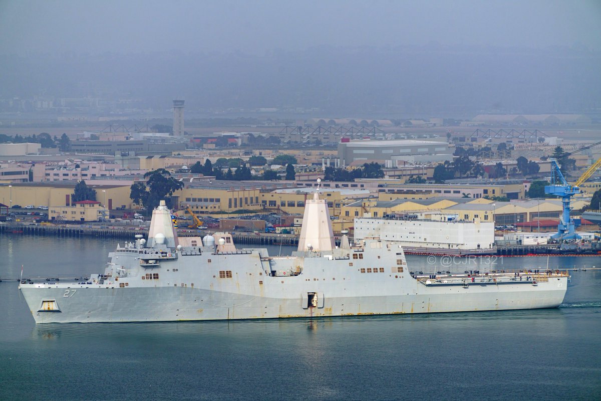USS Portland (LPD 27) San Antonio-class amphibious transport dock coming into San Diego - June 18, 2025 

SRC: TW-<a href="/cjr1321/">cjr</a>