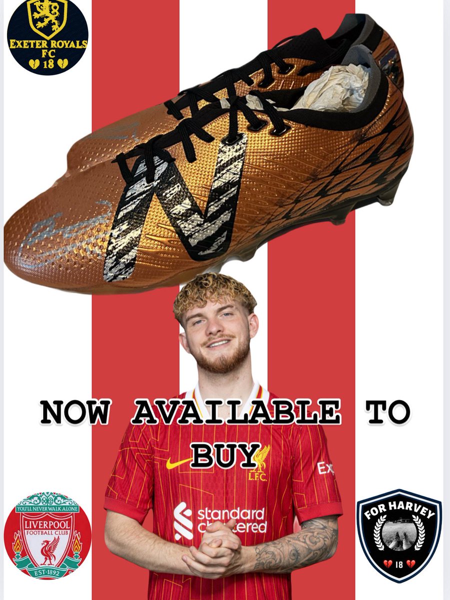💔18💔

Gifted to us during a recent charity match.
For Harvey honours our former player at Exeter Royals FC and raises awareness of men’s mental health and suicide.

ebay.us/m/UAJyto