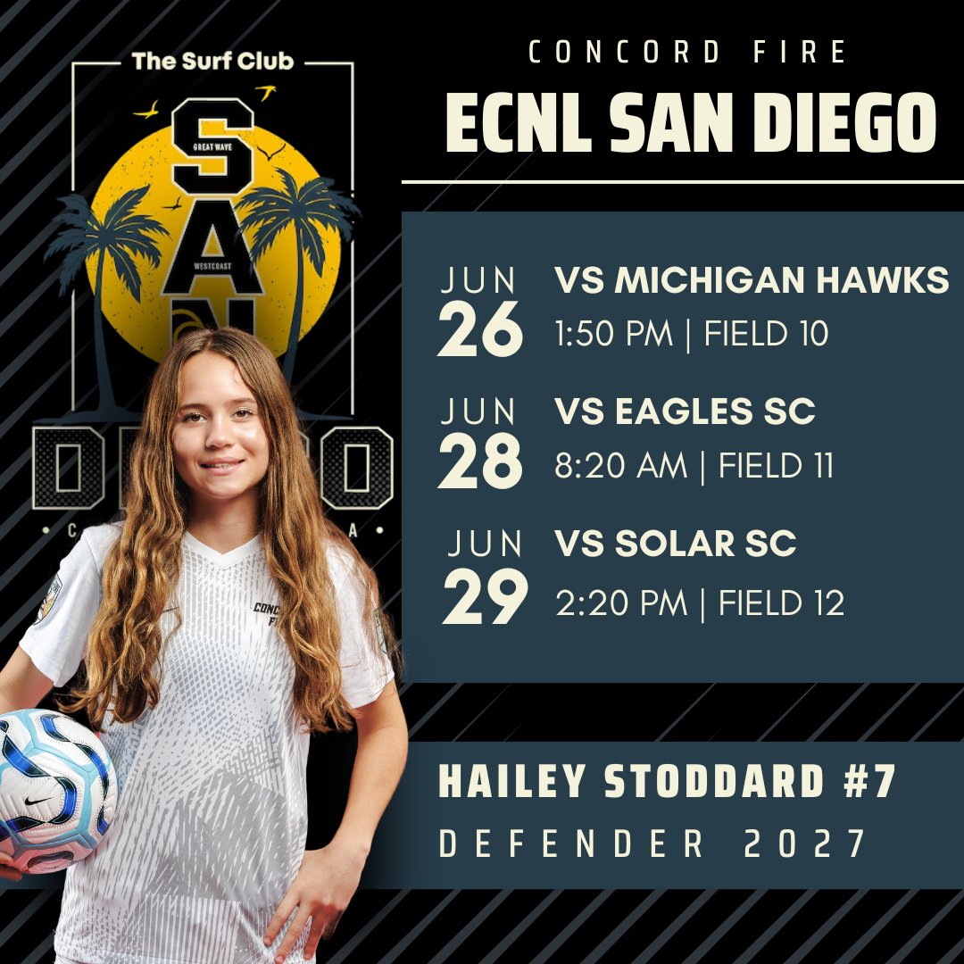 Hailey Stoddard (@haileystoddard2) on Twitter photo Ready to go to to battle with my team in San Diego, hope to see you there!
<a href="/TopDrawerSoccer/">TopDrawerSoccer</a> <a href="/PrepSoccer/">Prep Soccer ⚽️</a> <a href="/TheSoccerWire/">SoccerWire</a> <a href="/ECNLgirls/">ECNL Girls</a> <a href="/ImYouthSoccer/">ECNL/GA/Recruiting/College Soccer</a> <a href="/concordefire09/">cfplatinum09ecnlgirls</a> <a href="/ConcordeSoccer/">Concorde Fire Soccer</a> <a href="/ECNLSoutheast/">ECNL Southeast Girls</a> Ready to go to to battle with my team in San Diego, hope to see you there!
<a href="/TopDrawerSoccer/">TopDrawerSoccer</a> <a href="/PrepSoccer/">Prep Soccer ⚽️</a> <a href="/TheSoccerWire/">SoccerWire</a> <a href="/ECNLgirls/">ECNL Girls</a> <a href="/ImYouthSoccer/">ECNL/GA/Recruiting/College Soccer</a> <a href="/concordefire09/">cfplatinum09ecnlgirls</a> <a href="/ConcordeSoccer/">Concorde Fire Soccer</a> <a href="/ECNLSoutheast/">ECNL Southeast Girls</a>