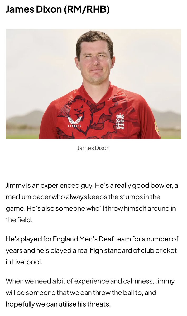 James Dixon (@jamesdixon_ukds) on Twitter photo ECB Mixed Disability Series begins tomorrow with the first training session. Looking forward to it. <a href="/ECB_cricket/">England and Wales Cricket Board</a> <a href="/seftonparkcc/">Sefton Park CC</a> <a href="/lpoolcomp/">L&DCC</a> <a href="/LancsCricketFDN/">Lancashire Cricket Foundation</a> <a href="/Panathlon/">Panathlon Challenge</a> ECB Mixed Disability Series begins tomorrow with the first training session. Looking forward to it. <a href="/ECB_cricket/">England and Wales Cricket Board</a> <a href="/seftonparkcc/">Sefton Park CC</a> <a href="/lpoolcomp/">L&DCC</a> <a href="/LancsCricketFDN/">Lancashire Cricket Foundation</a> <a href="/Panathlon/">Panathlon Challenge</a>