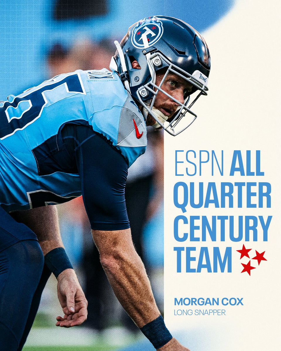 Congrats <a href="/morgancox46/">Morgan Cox</a> on being named to the ESPN All Quarter Century NFL team 👏