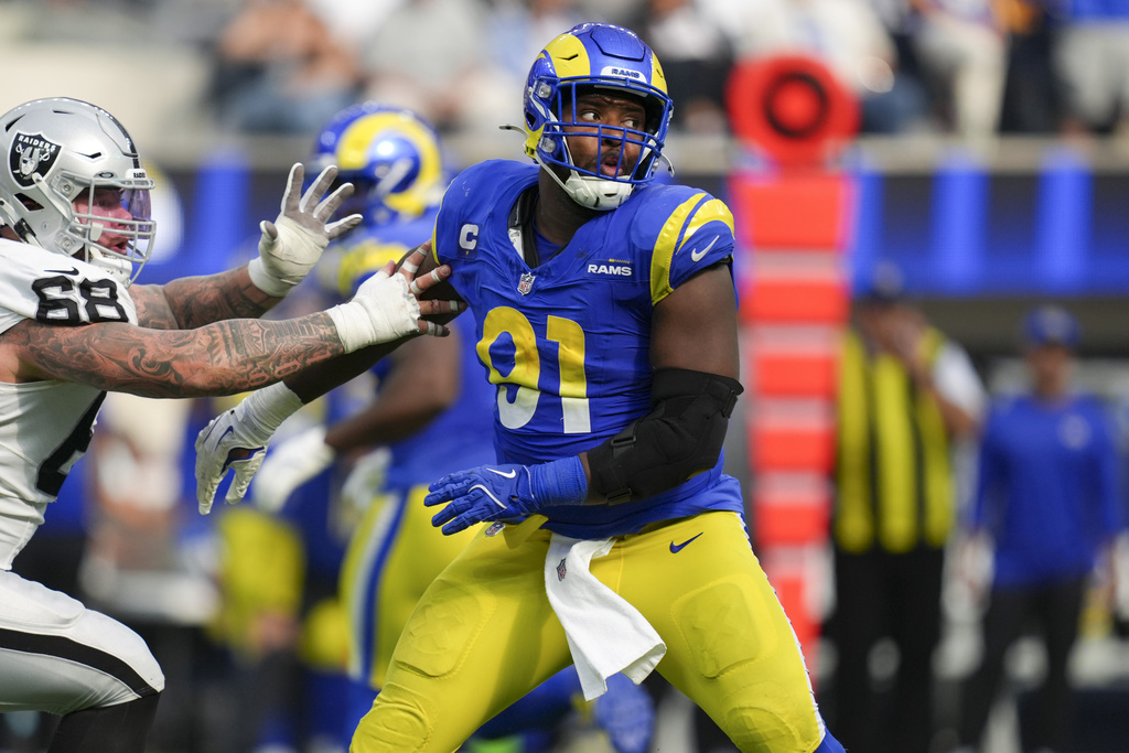 KOBIE TURNER, <a href="/RamsNFL/">Los Angeles Rams</a> DT - In 2024 was double teamed on 52.4% of his pass rush plays - the Highest figure for any NFL interior defensive lineman (Per NFL) #RamsHouse #Rams #LARams #LosAngeles #NFL #NFLUK #NFL2025 #NFLPicks #nflnews #NFLDraft2025