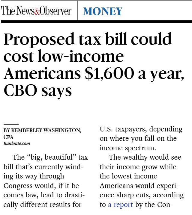 The Republican budget bill is big, ugly, and unfair. 

Providing tax breaks for billionaires on the backs of the most at-risk in our community is unamerican.