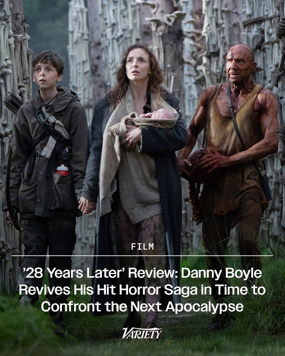 Variety (@variety) on Twitter photo "28 Years Later" picks up Boyle and Garland’s dystopian saga with a new cast, a mutated strain of Rage, and a chilling father-son journey — blending primal fears, hallucinatory visuals and existential introspection into a bold, standalone sequel.
Read the full review here: "28 Years Later" picks up Boyle and Garland’s dystopian saga with a new cast, a mutated strain of Rage, and a chilling father-son journey — blending primal fears, hallucinatory visuals and existential introspection into a bold, standalone sequel.
Read the full review here: