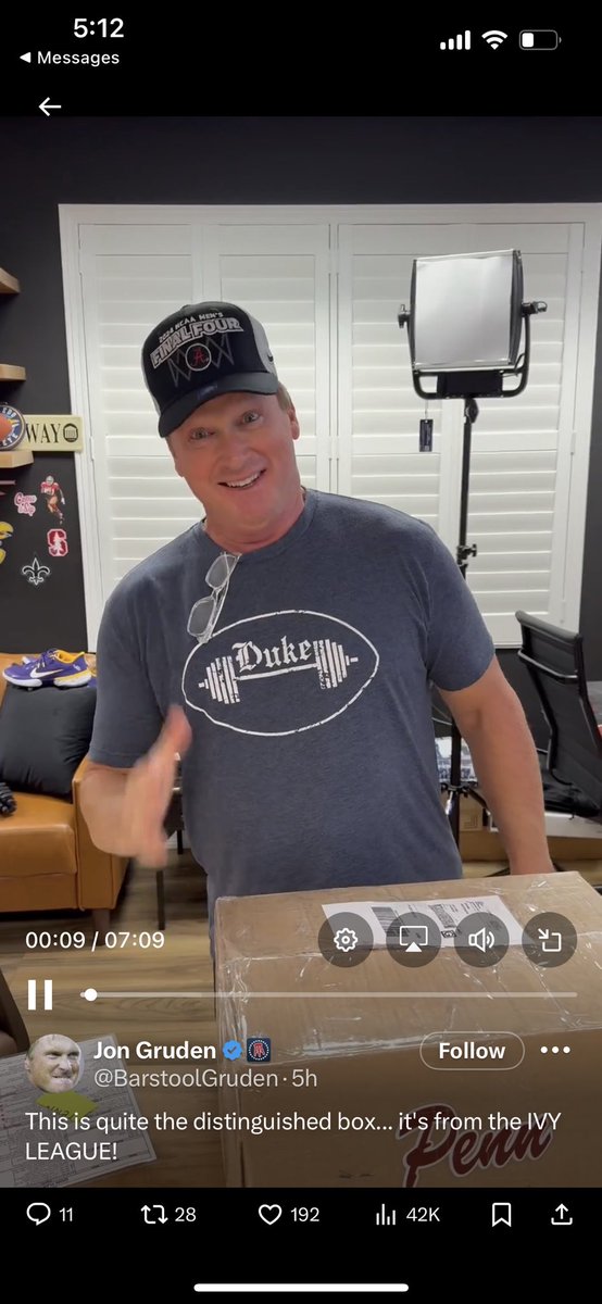 The Road to Easy Street goes THROUGH The Sewer 💪  <a href="/BarstoolGruden/">Jon Gruden</a> #BleedBlue