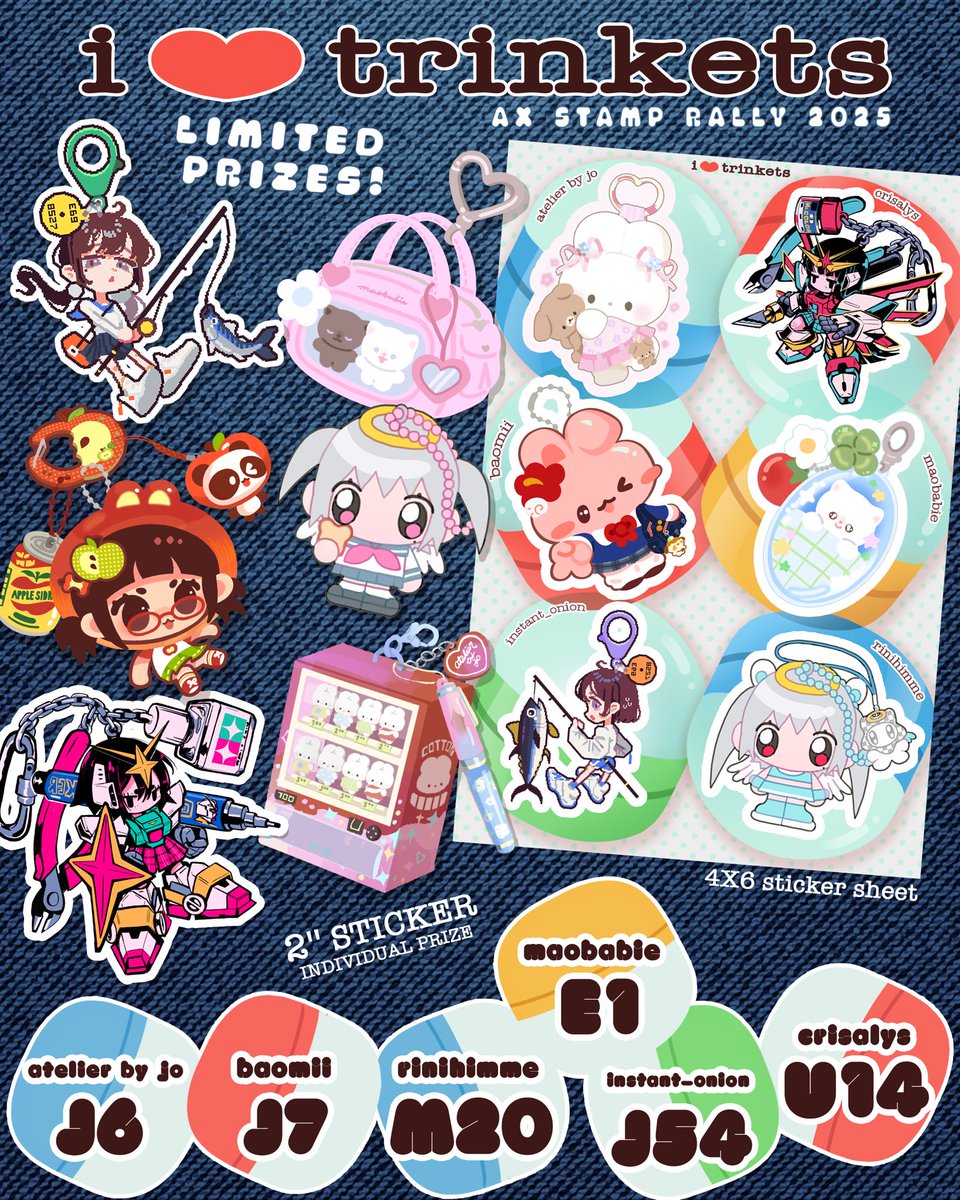 i ❤️ trinkets stamp rally coming to AX!

#ArtistAlley #AnimeExpo #AnimeExpo2025 #AX2025 #AX2025ArtistAlley #AXArtistAlley2025