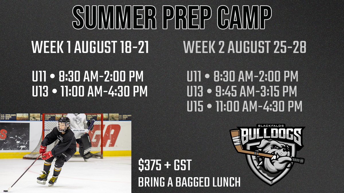 There's still room in our Summer Prep Camps in August!

Register here: bulldogsclub.ca/bulldogs-prep-…
