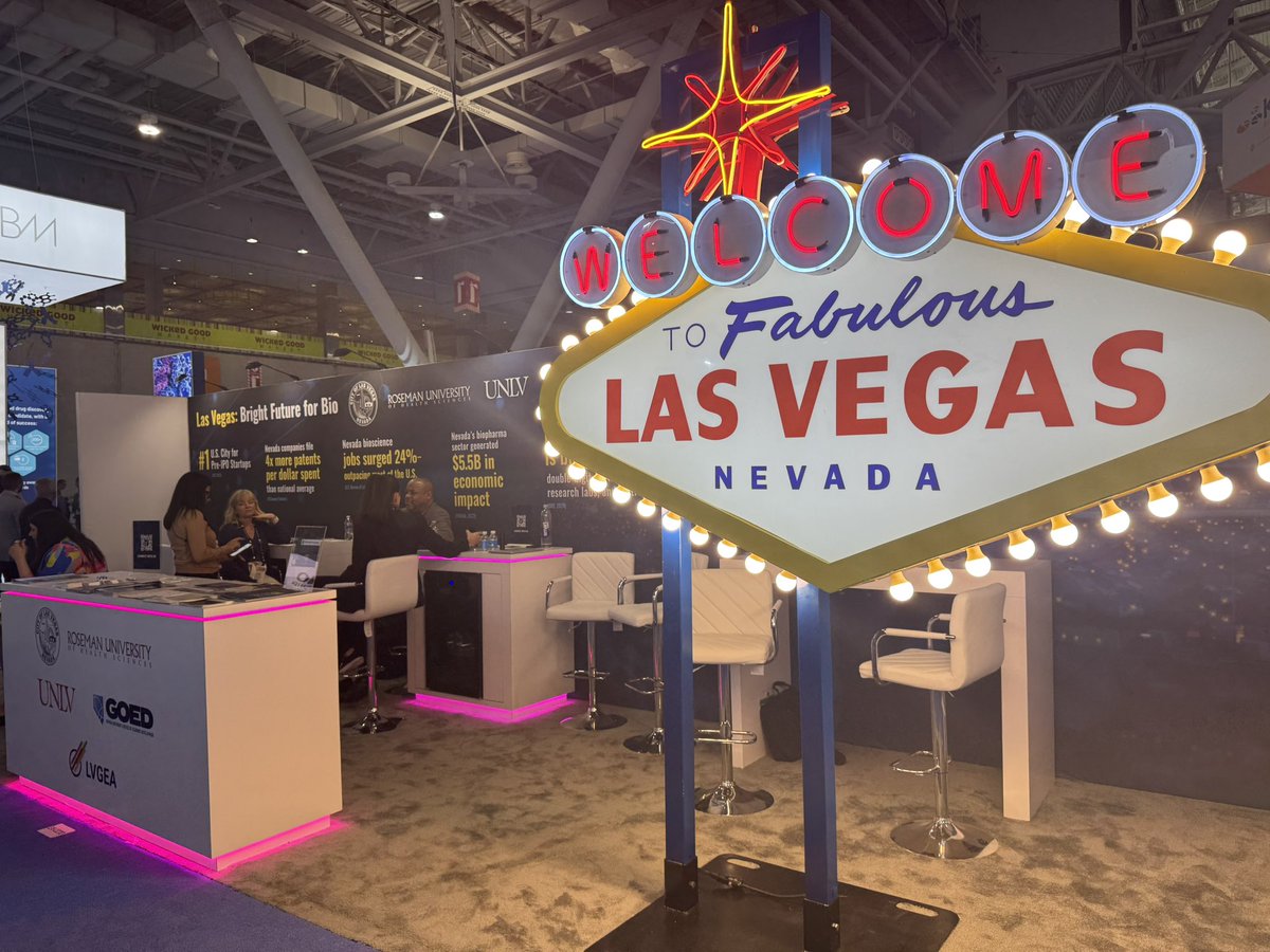Mike Huckman (@mikehuckman) on Twitter photo Taking a gamble to make an exhibit hall booth stand out in a sea of sameness. Bright lights and neon as the <a href="/CityOfLasVegas/">City of Las Vegas</a> plays its hand for biotech company recruitment roulette at the <a href="/IAmBiotech/">Biotechnology Innovation Organization</a> #BIO25 convention. Taking a gamble to make an exhibit hall booth stand out in a sea of sameness. Bright lights and neon as the <a href="/CityOfLasVegas/">City of Las Vegas</a> plays its hand for biotech company recruitment roulette at the <a href="/IAmBiotech/">Biotechnology Innovation Organization</a> #BIO25 convention.