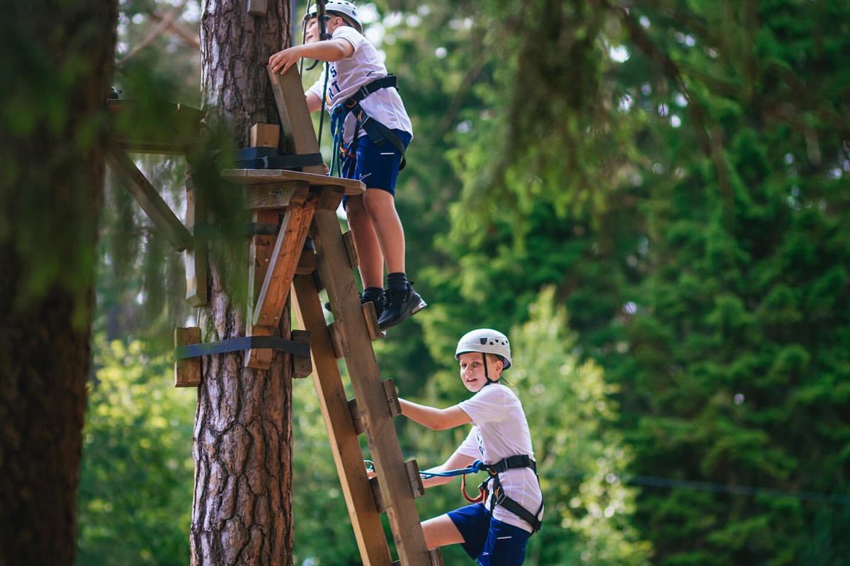 Deltagarna kämpade igenom höga höjder, långa linbanor och svåra hinder på höghöjdsbanan.🤩 

📸 <a href="/joakimhall/">Joakim Hall</a> 

#sportsheart #sportsheartcamp #idrottsläger