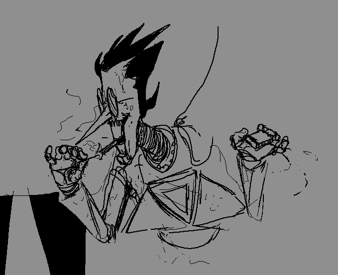 TurboT_rex's tweet image. Spamton doodles