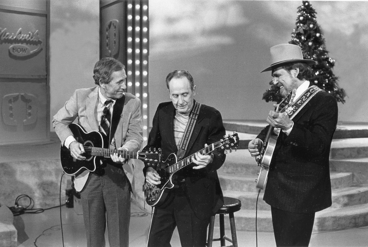 Les Paul (@lespaulofficial) on Twitter photo Happy birthday to Chet Atkins 🎸
1. Les and Chet with <a href="/DollyParton/">Dolly Parton</a> and Freddy Fender at the 1977 Grammys
2. Les and Chet promoting their album ‘Guitar Monsters’ in NYC
3. The duo performing with <a href="/DuaneEddy/">Duane Eddy</a> Happy birthday to Chet Atkins 🎸
1. Les and Chet with <a href="/DollyParton/">Dolly Parton</a> and Freddy Fender at the 1977 Grammys
2. Les and Chet promoting their album ‘Guitar Monsters’ in NYC
3. The duo performing with <a href="/DuaneEddy/">Duane Eddy</a>