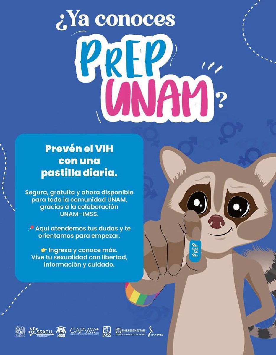 ✨ ¡Un paso histórico por la salud sexual libre e informada en las Universidades! ✨

🏳️‍⚧️🏳️‍🌈 Por primera vez en México, una universidad pública —la máxima casa de estudios <a href="/UNAM_MX/">UNAM</a> — brinda acceso gratuito a la #PrEP (profilaxis preexposición) para prevenir el VIH dentro de su