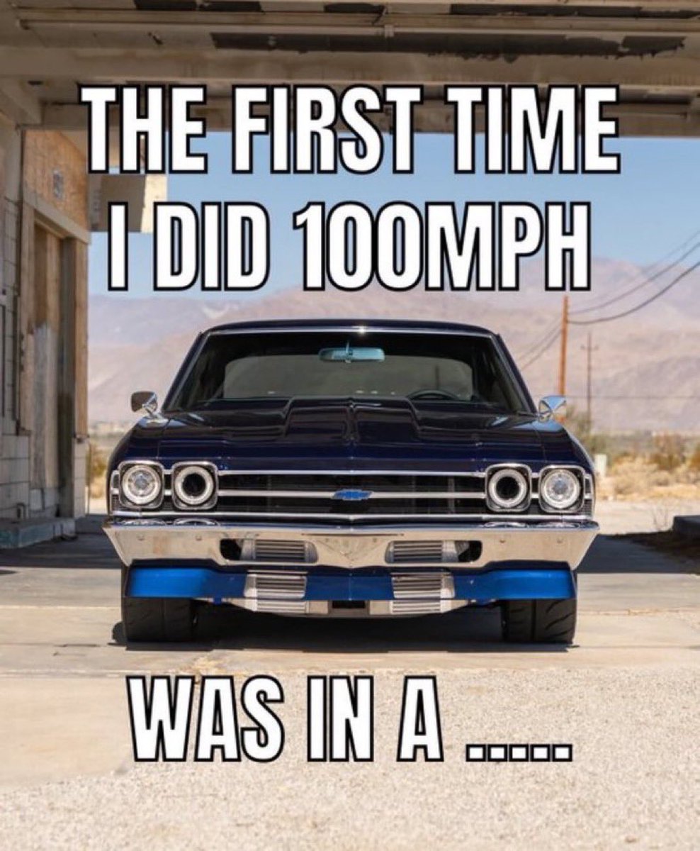 I’d say a lot of y’all wild people have experienced 100 Mph 😅

I think it was in a 1978 Trans AM 🔥🔥