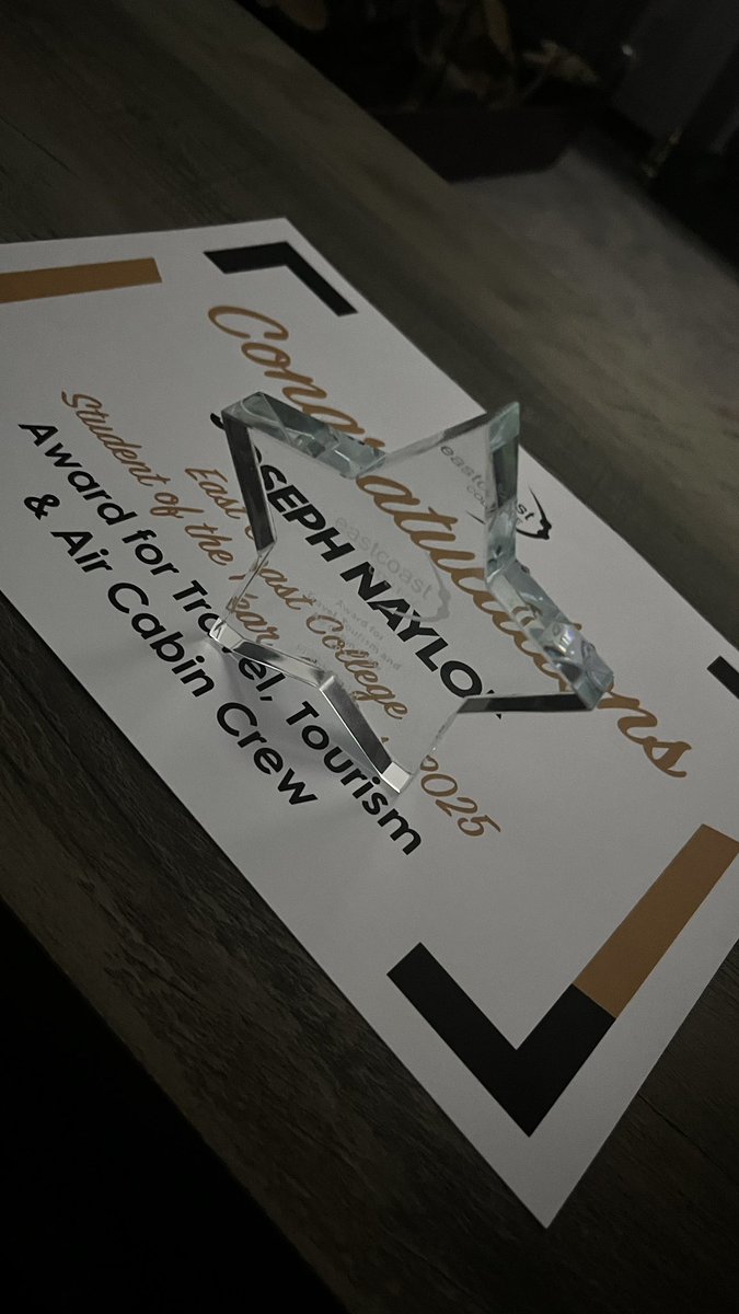 Congratulations to my son Joseph for his “student of the year” award in travel &amp; tourism.
Did have trips to Italy, Vietnam and now Poland
Hard work