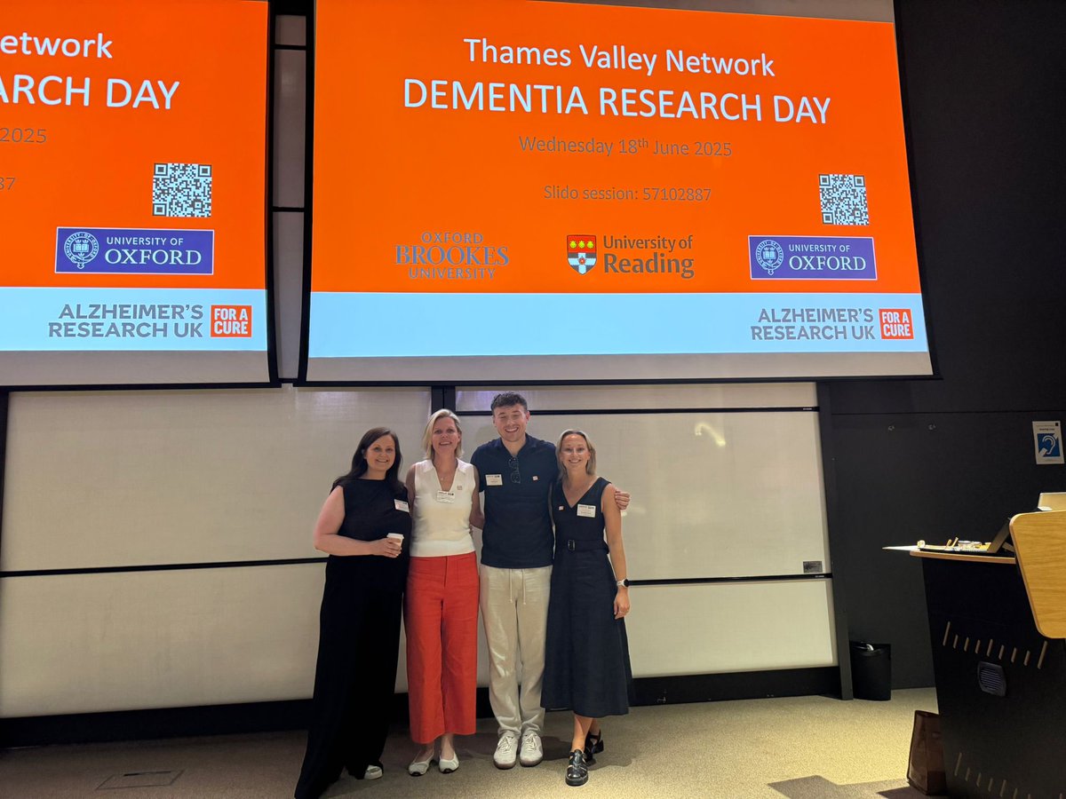SophieFarrow2's tweet image. A really wonderful day showcasing a wide range of impactful research being done by the amazing scientists in our network, and a huge pleasure to have @FionaDucotterd & @theftdbrothers involved in the day too. @ARUKscientist @ARUKThamesV #dementiaresearch #foracure
