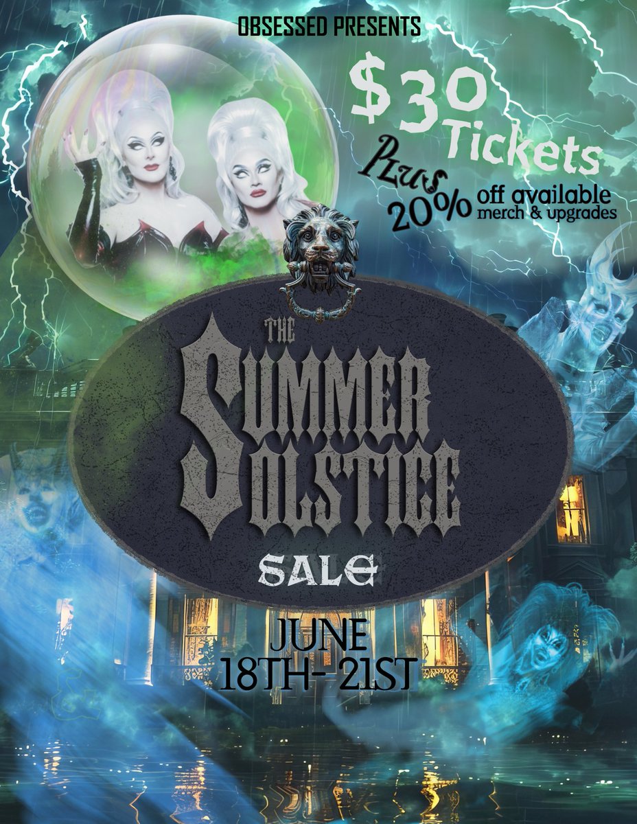 The Summer Solstice is here, and the Boulet Brothers are casting an incantation. Celebrate the season with $30 tickets to the 666 Tour, plus 20% off all upgrades and merch when you use the code: LITHA.

But beware, this spell won’t last forever. The sale vanishes when the clock