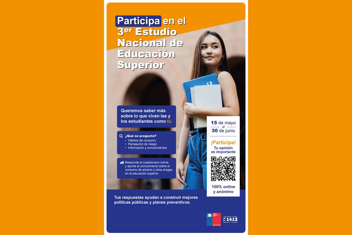 📊 #Usach participa en estudio nacional sobre consumo de alcohol y drogas  Más de 500 estudiantes ya han respondido la encuesta de <a href="/Senda_gob/">SENDA</a> que busca mejorar políticas de bienestar en la educación superior.  
<a href="/vraeusach/">Vicerrectoría de Apoyo Estudiantil USACH</a> 

Lee aquí el artículo ➡️shorturl.at/NlIEJ