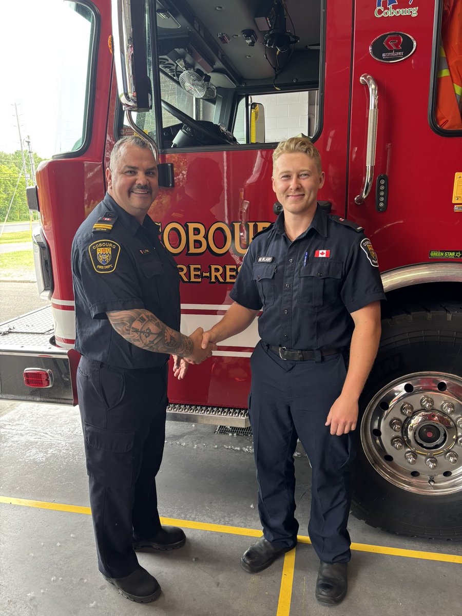 Please join us in congratulating Firefighter Mitchell Blair on his promotion from 2nd to 1st class!