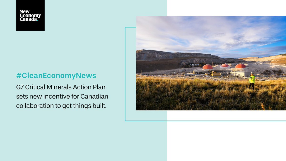 “The G7 Critical Minerals Action Plan is a strong incentive for Canada to build responsibly and quickly.”
– Merran Smith, President

We welcome the plan’s focus on diversification of trade partners and suppliers. Canada is ready to lead.

🔗 Our response: bit.ly/4kNs0nN