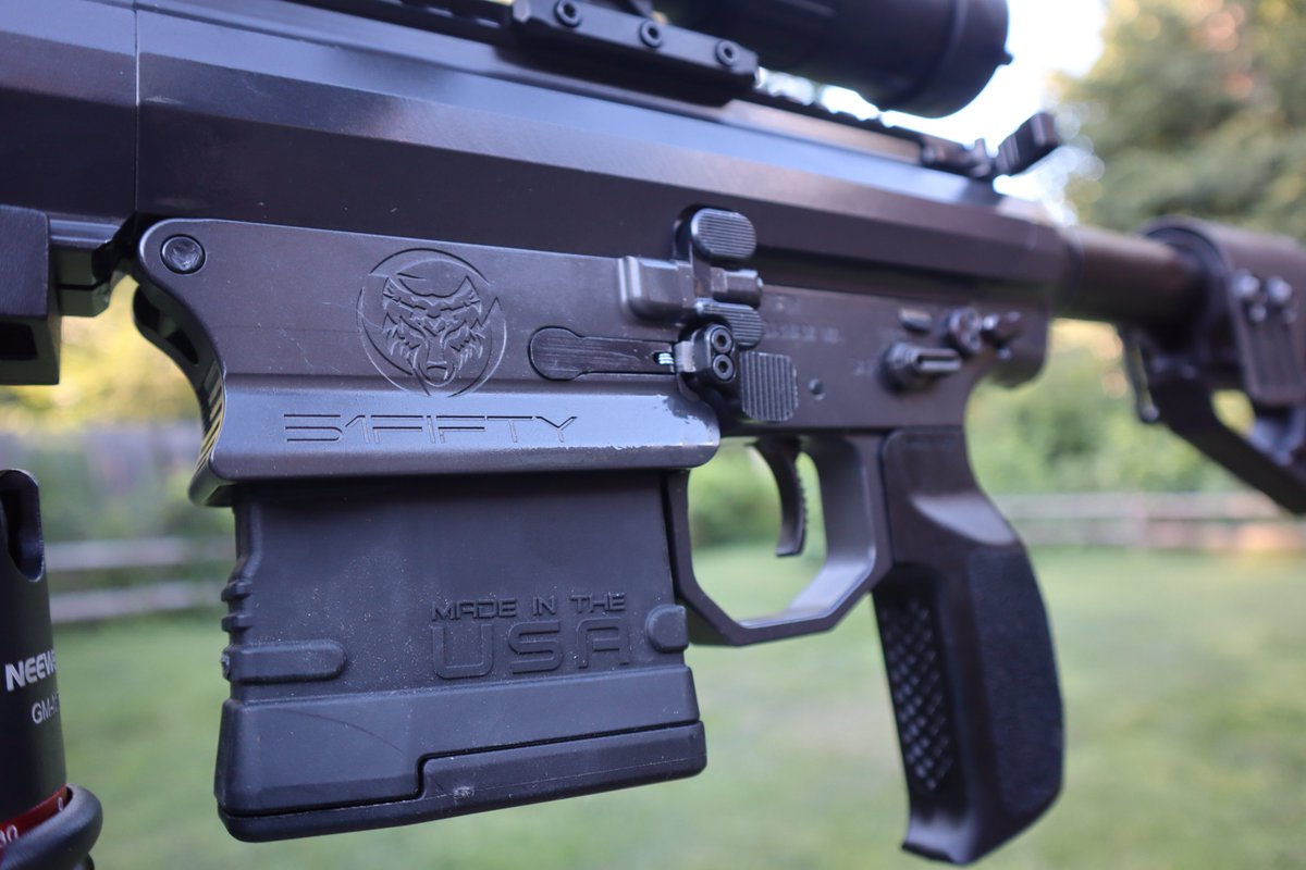 TheLibertyFirst's tweet image. This is the BRAND SPANKIN' NEW AR10 from 51Fifty Rifles and it's called "OVERWATCH". The very first AR10 with FULLY Ambidextrous Controls. This is NOT some jazzed-up mil-spec rifle...this is a brand new, ground up reimagining of what a rifle should be. It is engineered for…