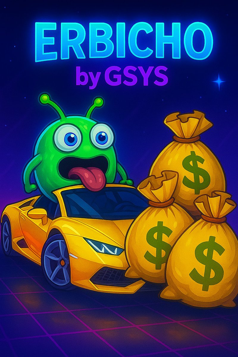 erbicho50's tweet photo. Meet Erbicho: Alien, rich, and reckless. 💸
Powered by $GSYS and driving straight into meme history.
Hop in or get left behind.
#CryptoMeme #GSYS #Erbicho #Rulandofun @Rulando_Fun @Rolando_GSYS https://t.co/mromfuc0jo