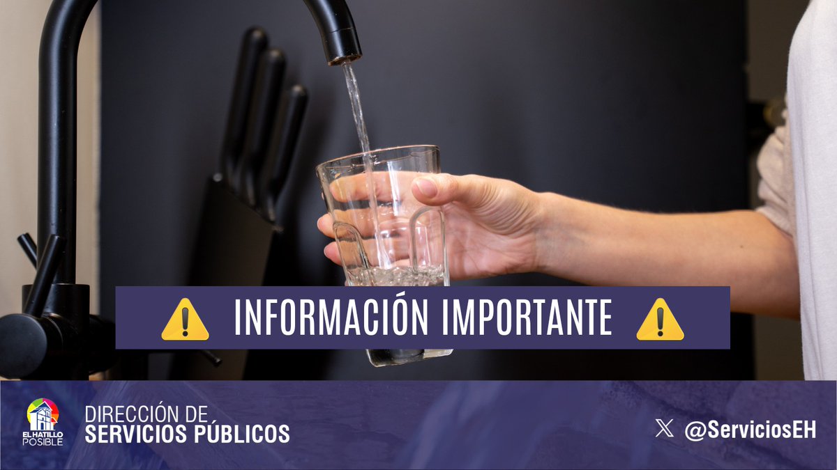 📢 #ServiciosEHInforma 💦| #InformacionImportante

Saludos, vecinos hatillanos. 

Según lo indicado por *Hidrocapital* con respecto al ciclo de abastecimiento de agua de la semana en curso, *se dio inicio al proceso de llenado en la estación de bombeo 1 Sur*.

La saturación de 🔽