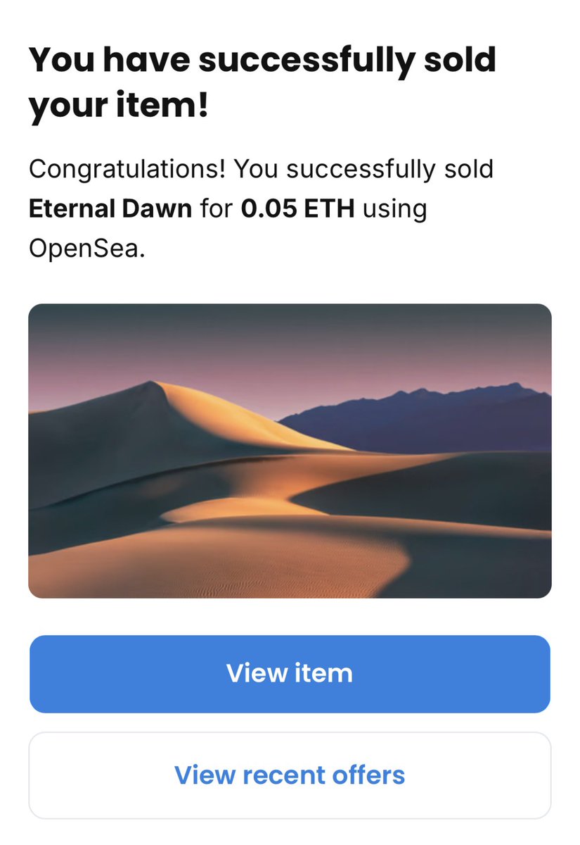 Gm (officially) 😬

Woke up to an amazing surprise 

The wonderful and ever supportive <a href="/moodSlime_/">🎭</a> has collected ‘Eternal Dawn’ on secondary 
He is one the most supportive collectors I know, a true Patron of the arts whose collection is quite vast and beautiful.

I appreciate you