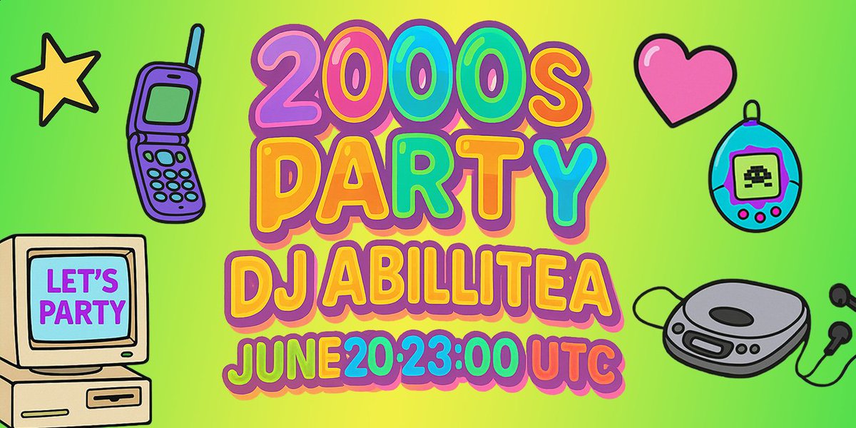 Mery (@meryshark) on Twitter photo โจ Rewinding to the early 2000s this Friday!
๐ Facemoon Gallery turns into a retro cybercafรฉ for a full-on Y2K bash
๐ง DJ Abillitea (<a href="/BillyTeacoin/">Billy Teacoin 6โฃ๐ซ9โฃ</a> )
๐ <a href="/decentraland/">Decentraland</a> (-71,117)
๐ 11:00 PM UTC โจ Rewinding to the early 2000s this Friday!
๐ Facemoon Gallery turns into a retro cybercafรฉ for a full-on Y2K bash
๐ง DJ Abillitea (<a href="/BillyTeacoin/">Billy Teacoin 6โฃ๐ซ9โฃ</a> )
๐ <a href="/decentraland/">Decentraland</a> (-71,117)
๐ 11:00 PM UTC