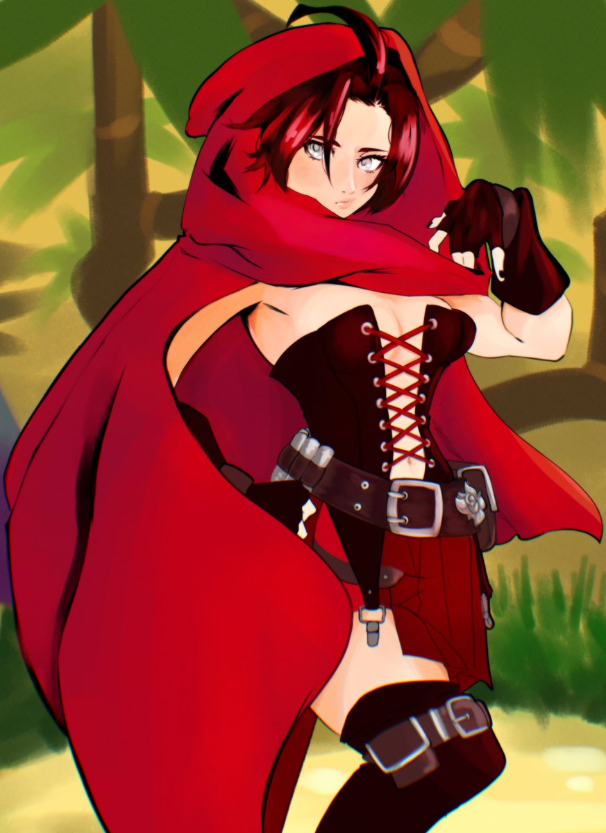 InfiniteNFG's tweet image. Redraw of Ruby from RWBY only 1 left...