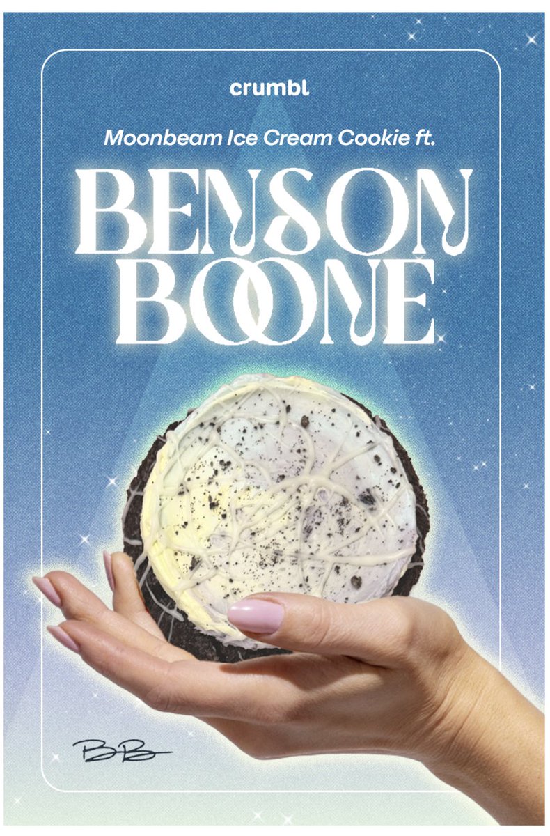 your weekend plans: benson boone's new album playing on repeat &amp; counting down to crumbl's take on what moonbeam ice cream tastes like 🌙🤸‍♂️💜