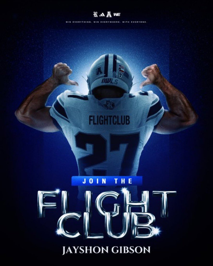 JayshonGibson3's tweet image. Thanks Coach @CoachWilson_ and @RiceFootball for reaching out! #WE #FightClub27