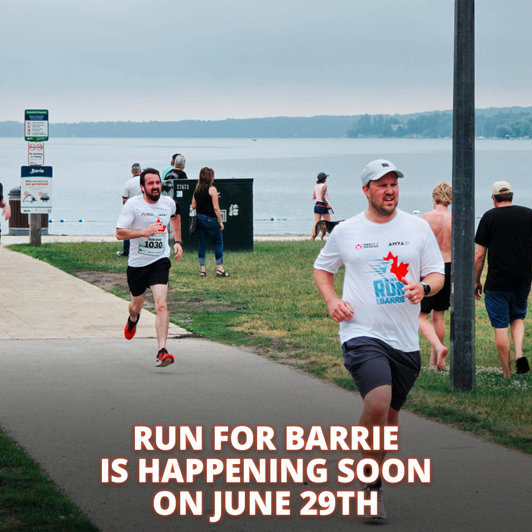 RunForBarrie's tweet image. 11 Days to Go!

Barrie—let’s do this!

Join us June 29 at 9 AM for RUN FOR BARRIE and support the Barrie Food Bank!

Run with purpose. Make it count.

Register now: raceroster.com/events/2025/98…

#runforbarrie #mercy4mankind #Barrie