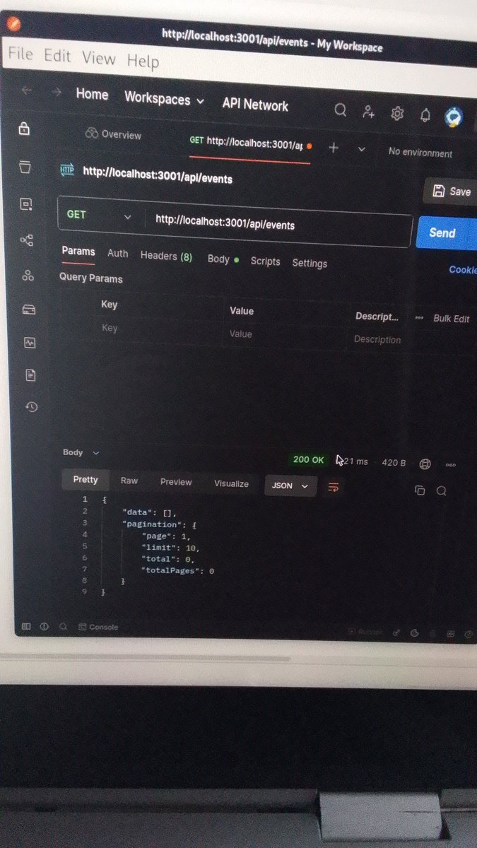 bom43456's tweet photo. Making progress in #Devent. Db up and running time to test it in the frontend. Don't mind the background😂😂
$SUI
@SuiFamOfficial 
@SuiMoveAfrica https://t.co/7MsUz08waD