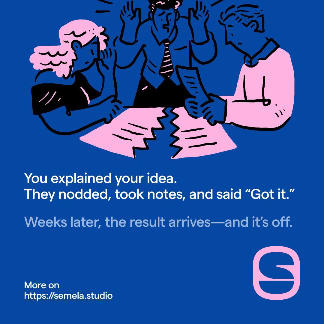 You explained your idea.
They nodded.
You trusted the process.

But the result? Off.
Not what you pictured.

Misalignment on vision is one of the most expensive mistakes in digital projects.

Clarity > Assumptions.