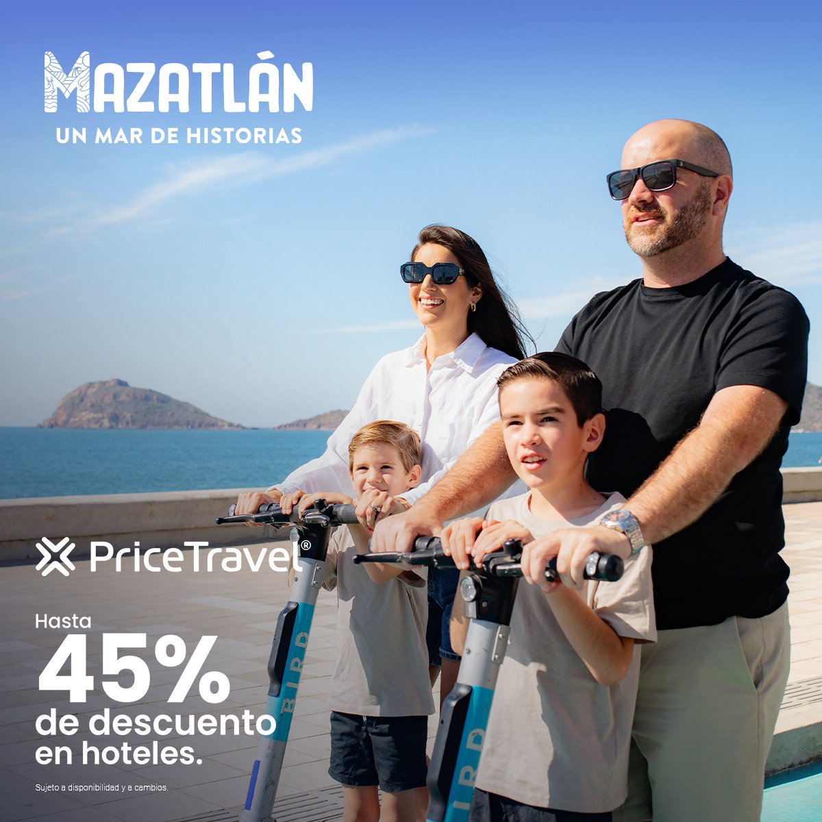 🏝☀🌊 Sol, mar y la mejor vibra te esperan en #Mazatlán. 

🧳✈️ No dejes pasar estas ofertas y vive unas vacaciones inolvidables en familia. 
🔗 bit.ly/MazatlánOferta…

💳 Hasta 18 Meses Sin Intereses
#CuandoTeQuieresIrTeVas 🙌